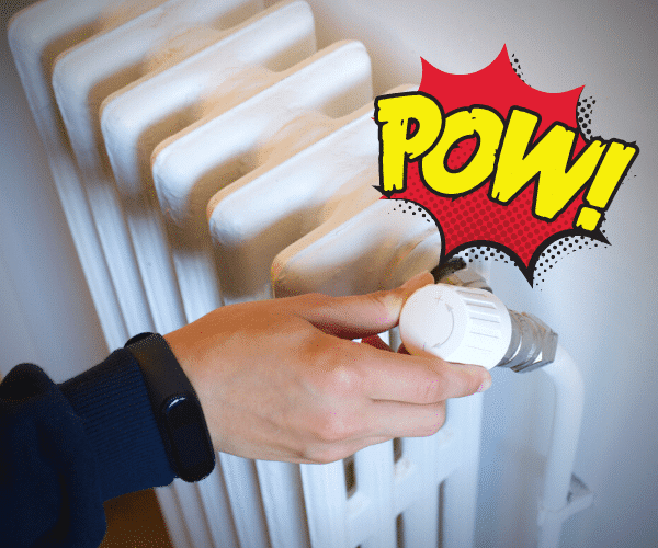 Save energy by lowering the heater